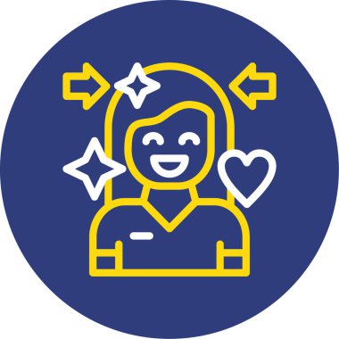 Moda tarzında izole edilmiş aşk ikonu