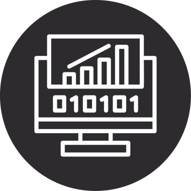 Vektör bilgisayar monitör simgesini