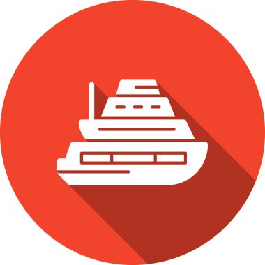 Kırmızı ve beyaz simgenin vektör illüstrasyonu