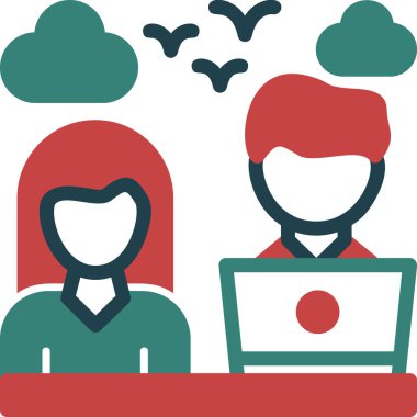 Bir insan simgesinin vektör illüstrasyonu