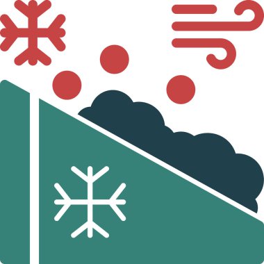 Kış hava durumu kar simgesi doldurulmuş dış hat biçiminde