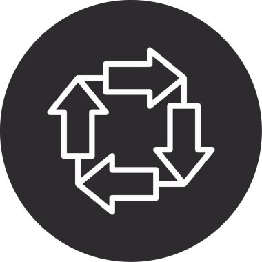 Geri dönüşüm simgesi vektör resimlemesi