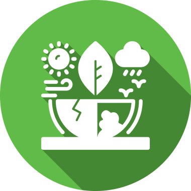 ekoloji ikonu vektör illüstrasyonu