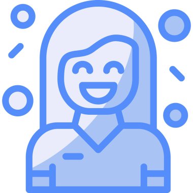 Kadın. Web simgesi basit illüstrasyon