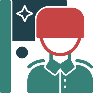 Asker adam. Web simgesi basit tasarım