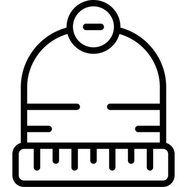 Sıcak şapka simgesi taslak biçiminde