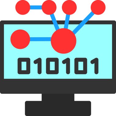 Veri analiz simgesi, vektör illüstrasyonu