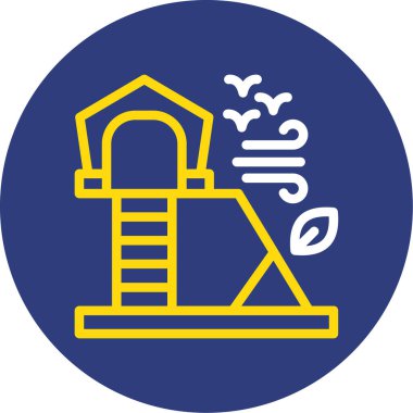 Bir bina simgesinin vektör illüstrasyonu