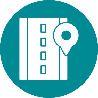 harita simgesi vektör illüstrasyonu