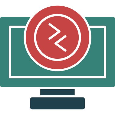 Bilgisayar vektör simgesi. Basit resimleme