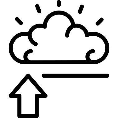 Bulut hesaplama. Web simgesi vektör illüstrasyonu