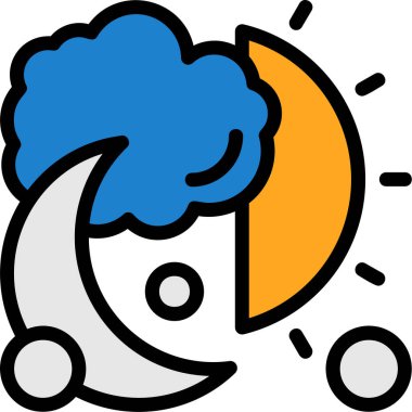 Ay. Web simgesi basit illüstrasyon