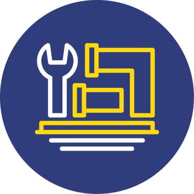 Yapı ve onarım simgelerinin vektör illüstrasyonu