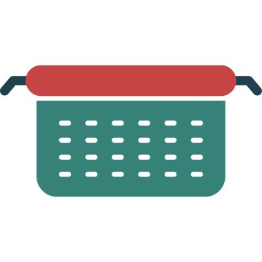 Alışveriş sepeti simgesi vektör illüstrasyon grafik tasarımı