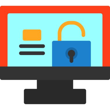 İnternet güvenlik koruma simgesi düz biçimli