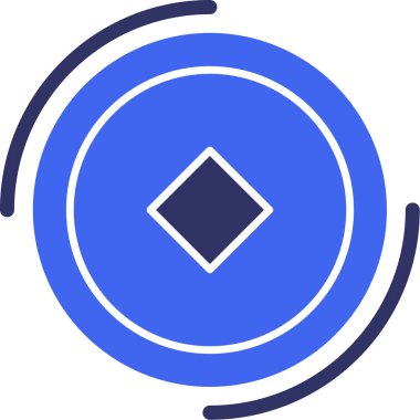 Pusula. Web simgesi basit tasarım