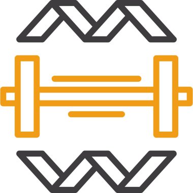 Fitness egzersiz simgesi ana hatlar biçiminde