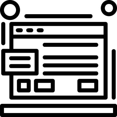 bilgisayar web simgesi basit illüstrasyon