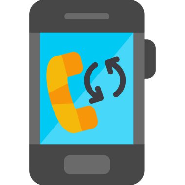 telefon çağrısı vektör illüstrasyonu, basit simge tasarımı