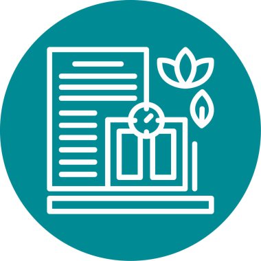 Bir ağaç simgesinin vektör illüstrasyonu