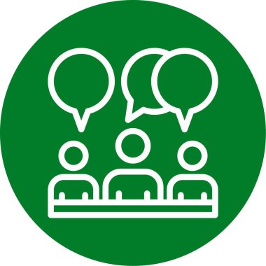 Konuşma baloncuğu olan insanların vektör simgesi