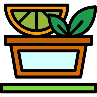 Turunçgil meyvesi simgesi - taslak biçiminde