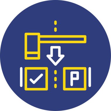 Bir yol simgesinin vektör illüstrasyonu