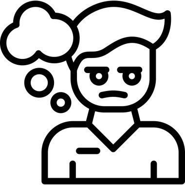 avatar erkek insan simgesi ana hat biçiminde