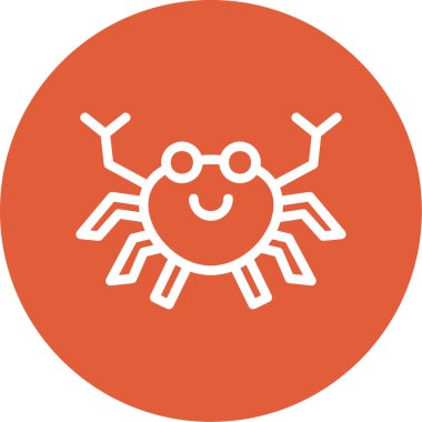 Örümcek. Web simgesi basit illüstrasyon