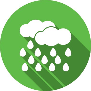 Bulut Yağmuru Düz Vektör Simgesi