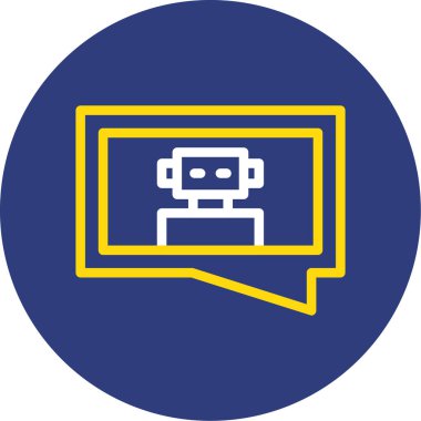Robot simgesinin vektör illüstrasyonu