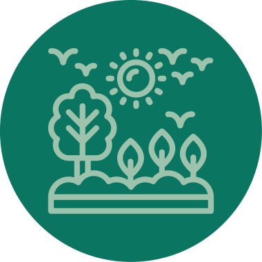 güzel bahçe vektör çizgisi simgesi