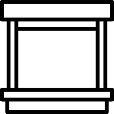 Tablo Mobilya ikonu, vektör illüstrasyonu