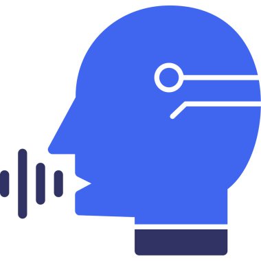 bir simge ile baş, vektör illüstrasyonu