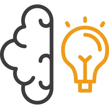 Fikir simgesi vektör illüstrasyonu