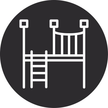 Modern b 'nin vektör illüstrasyonu salıncak simgesinden yoksun