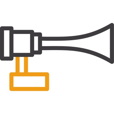 megafon ikonu. Web için bir vektör simgesinin özet çizimi