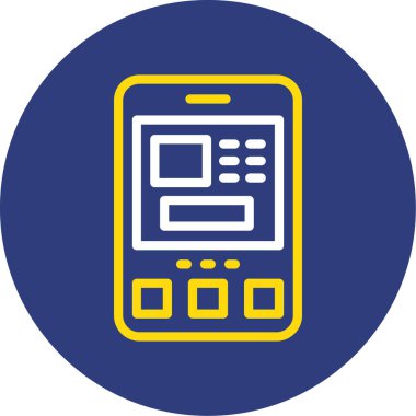 mobil uygulama simgesi vektörü. Basit çizgi resimlemesi