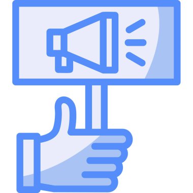 megafon simgesi, vektör illüstrasyonu