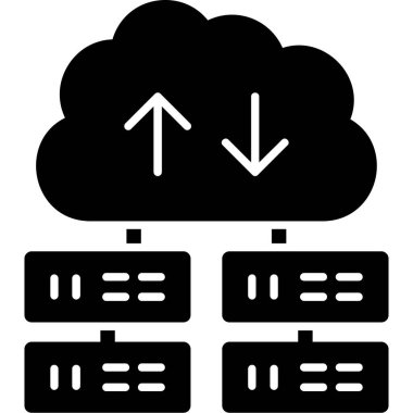 Bulut hesaplama simgesi. düz tasarım biçim vektör çizimi