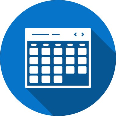 Takvim glif renk simgesi