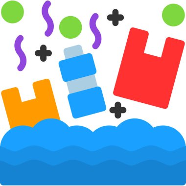 su şişesi vektör simgesi, basit tasarım illüstrasyonu