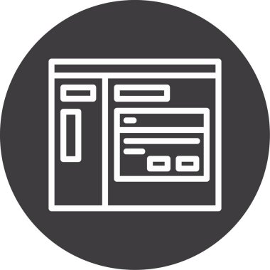 Web sayfası vektör Glifler simgesi