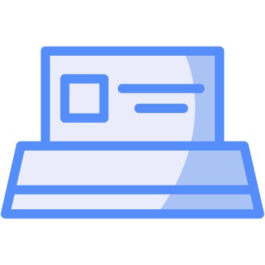 Dizüstü bilgisayar simgesi vektör çizimi