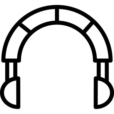 kulaklık simgesi vektör illüstrasyonu