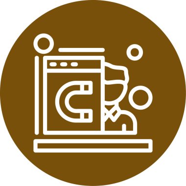 Kahve öğütücüsü simgesi, taslak biçimi