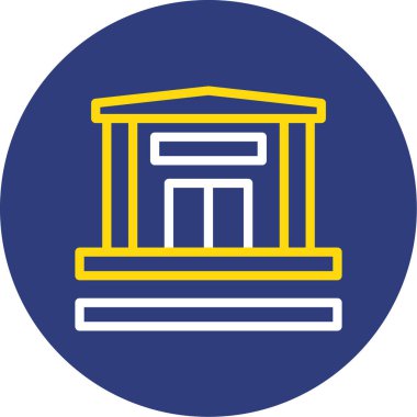 Bina. Web simgesi basit illüstrasyon