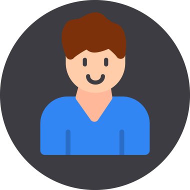 avatar erkek simgesi düz stil