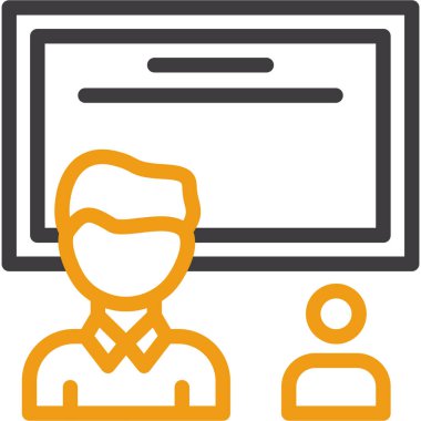 iş yönetimi dairesi simgesi düz stil