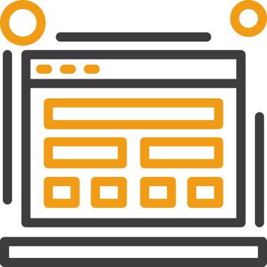 Tarayıcı web simgesi ana hatlar biçiminde